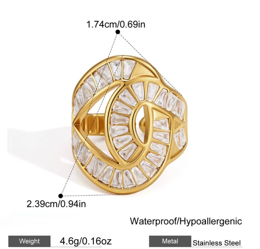 Layla Ring - 18k Gold Plated Stainless Steel