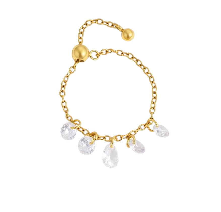 Livia Ring - 18k Gold Plated Stainless Steel