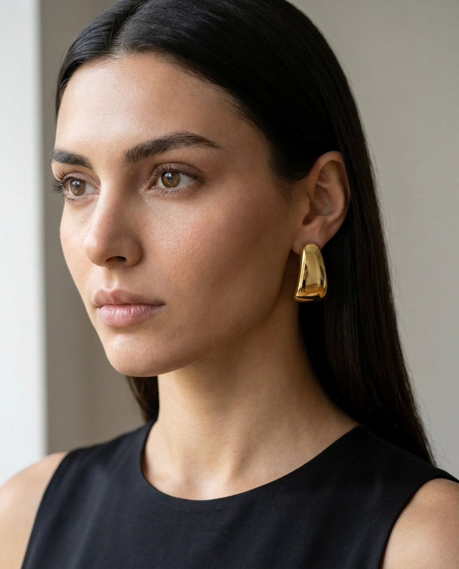 Fiora Earrings - 18k Gold Plated Stainless Steel