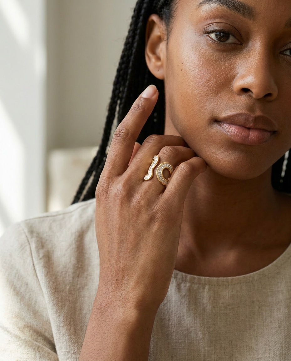 Kayla Ring - 18k Gold Plated Stainless Steel