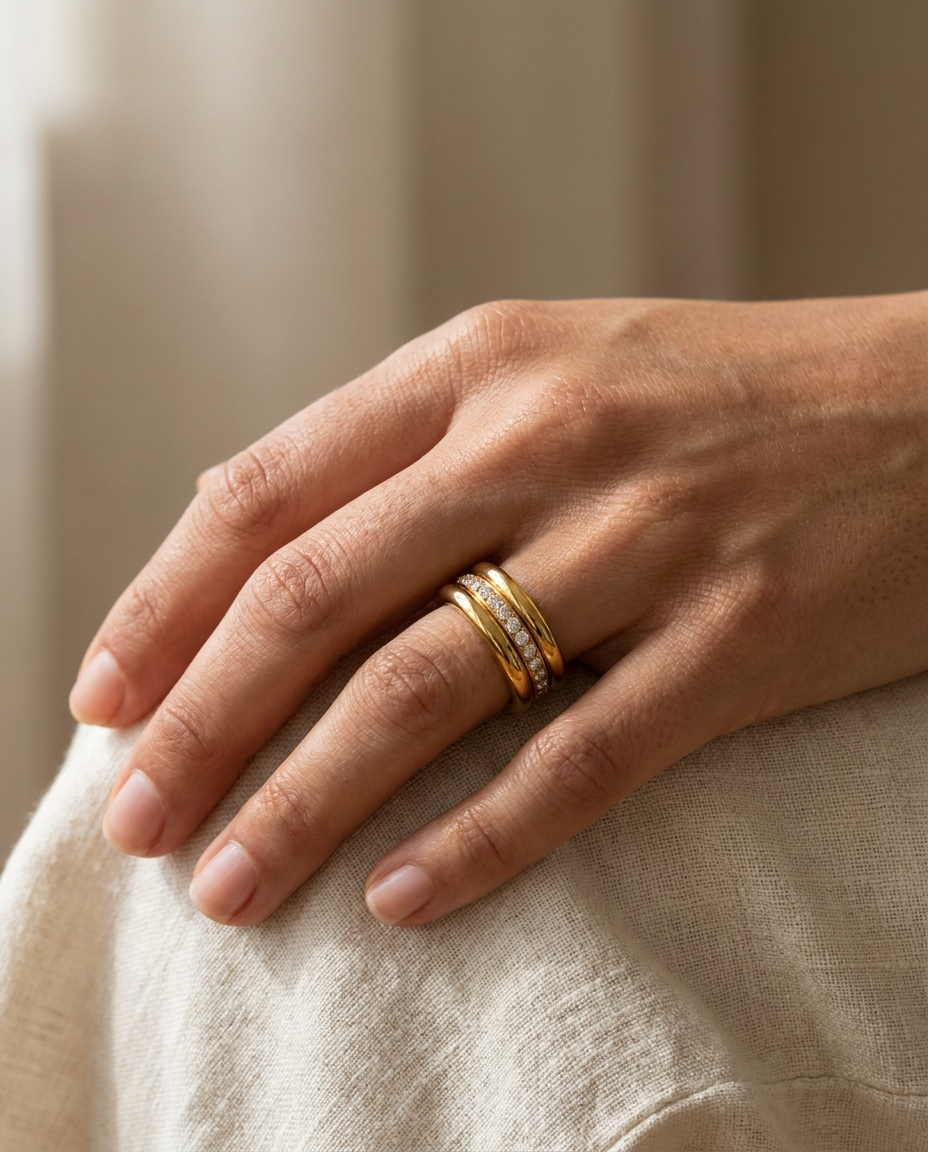 Tatiana Ring - 18k Gold Plated Stainless Steel